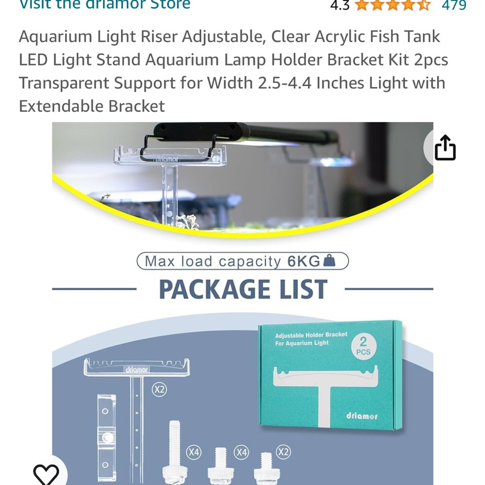 New light holder for tank